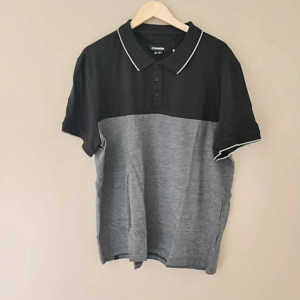 Black & Grey Men's Polo shirt - Conner