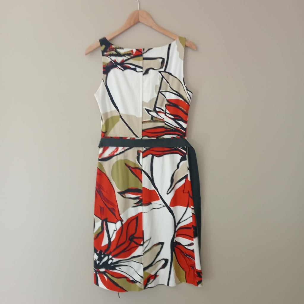 Red/Green Pattern Dress - Montique