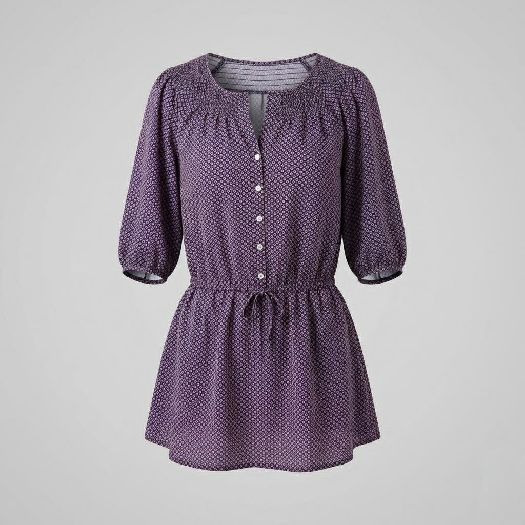 Black Pink Geometric Mini Dress Tunic - Ralph Lauren