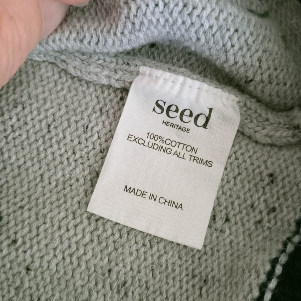 Baby Blue & Grey Cardigan 18-24 months - Seed Heritage