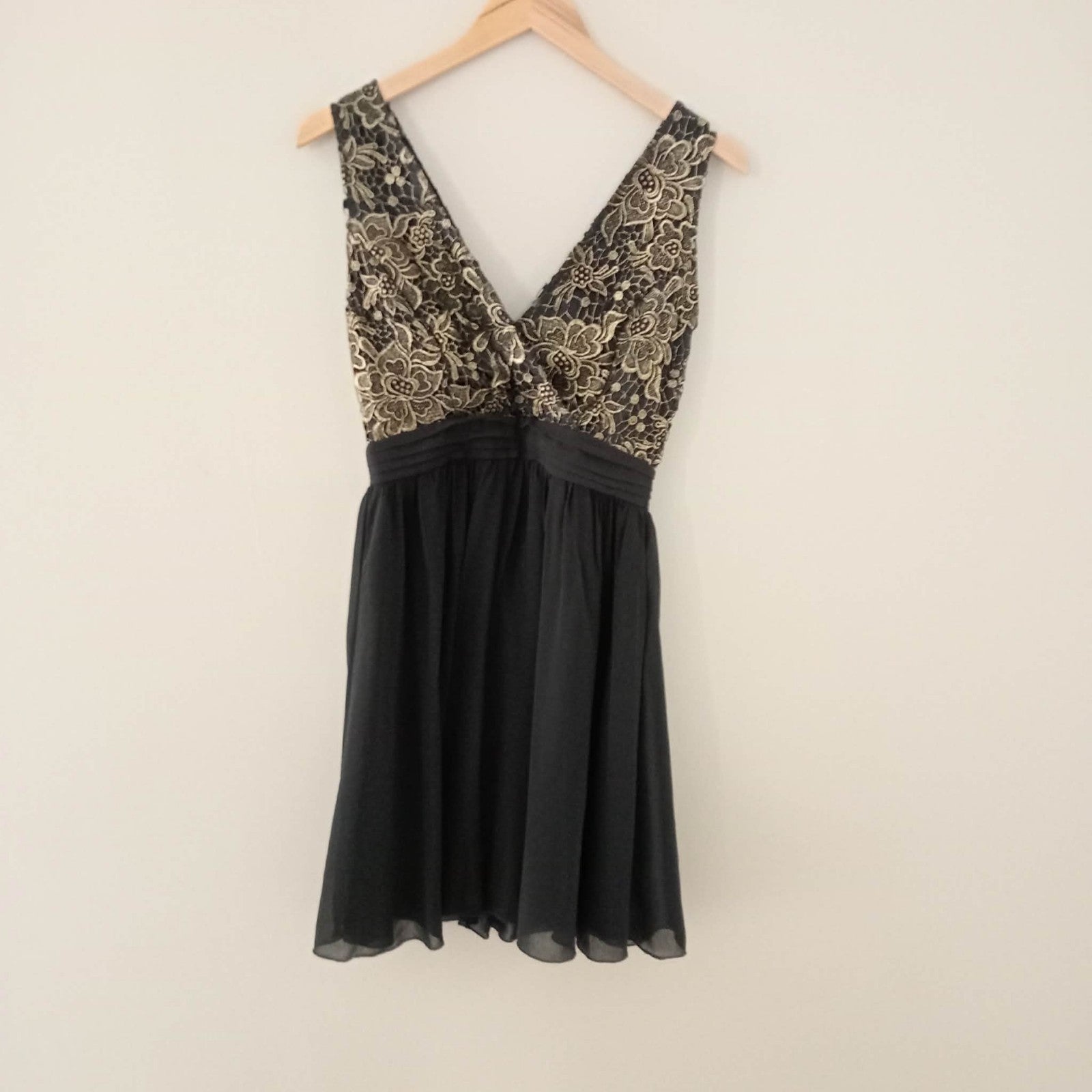 Black & Gold Dress - Little Mistress London