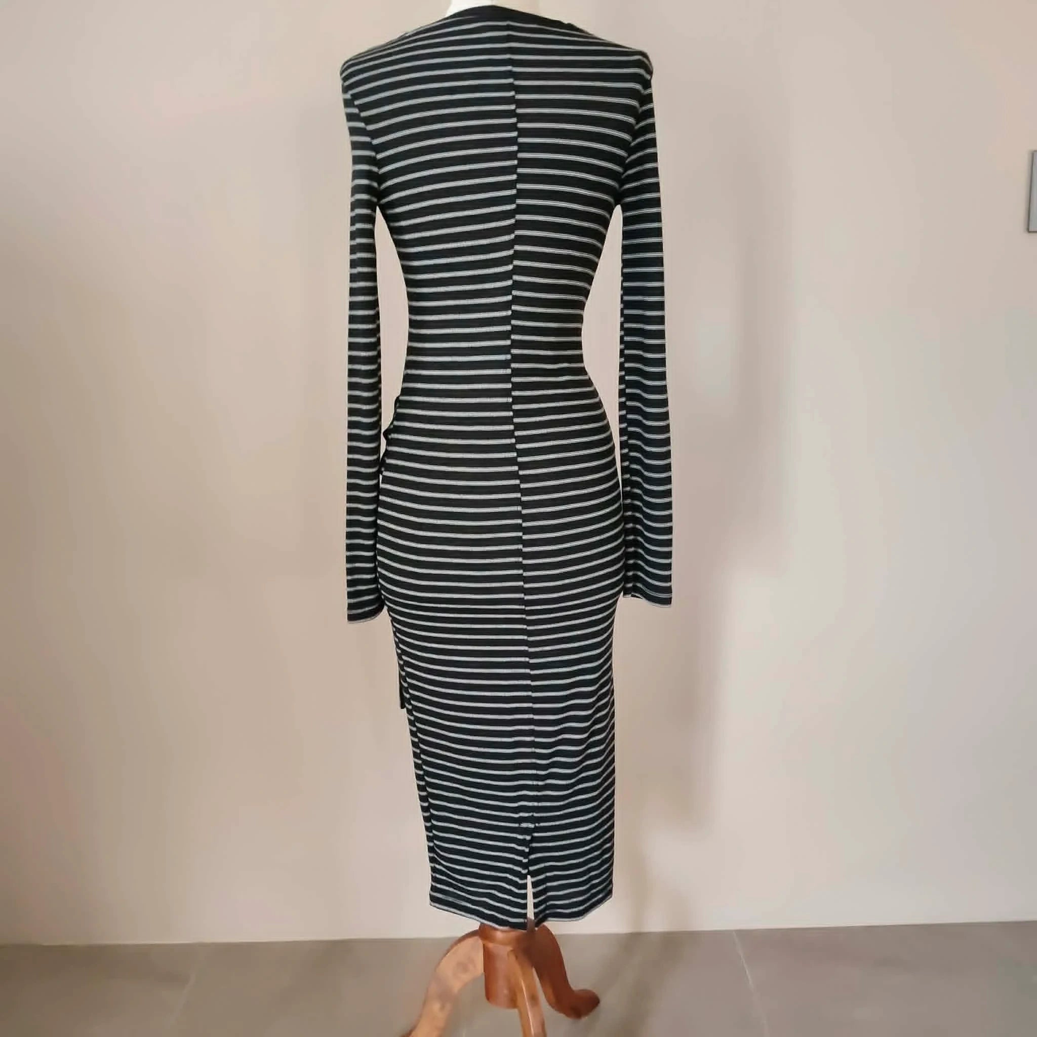 Black & White Stripe Knit Dress - Next