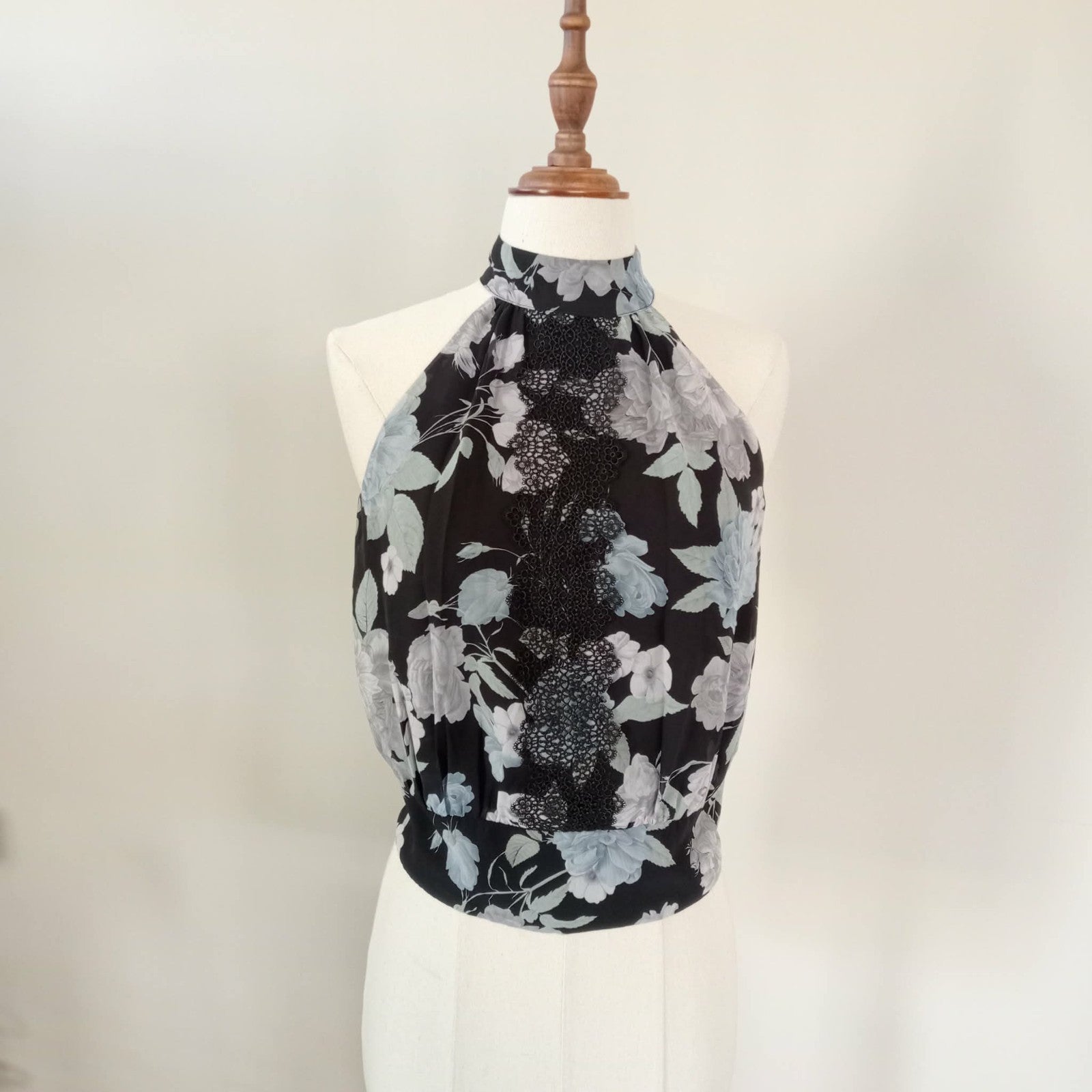 Black Floral Lace Top - Portmans