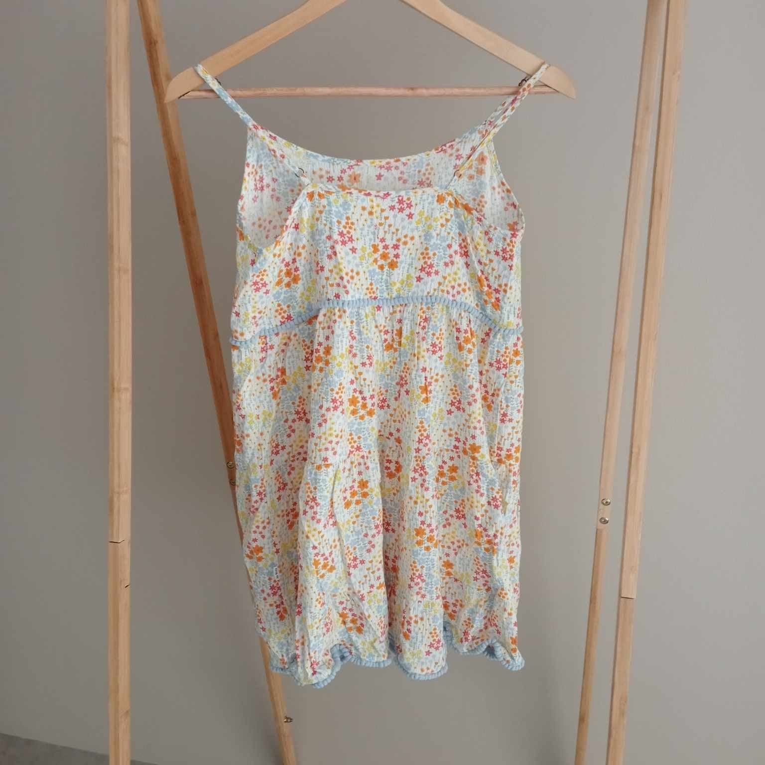 Blue Floral Strappy Dress - Piping Hot