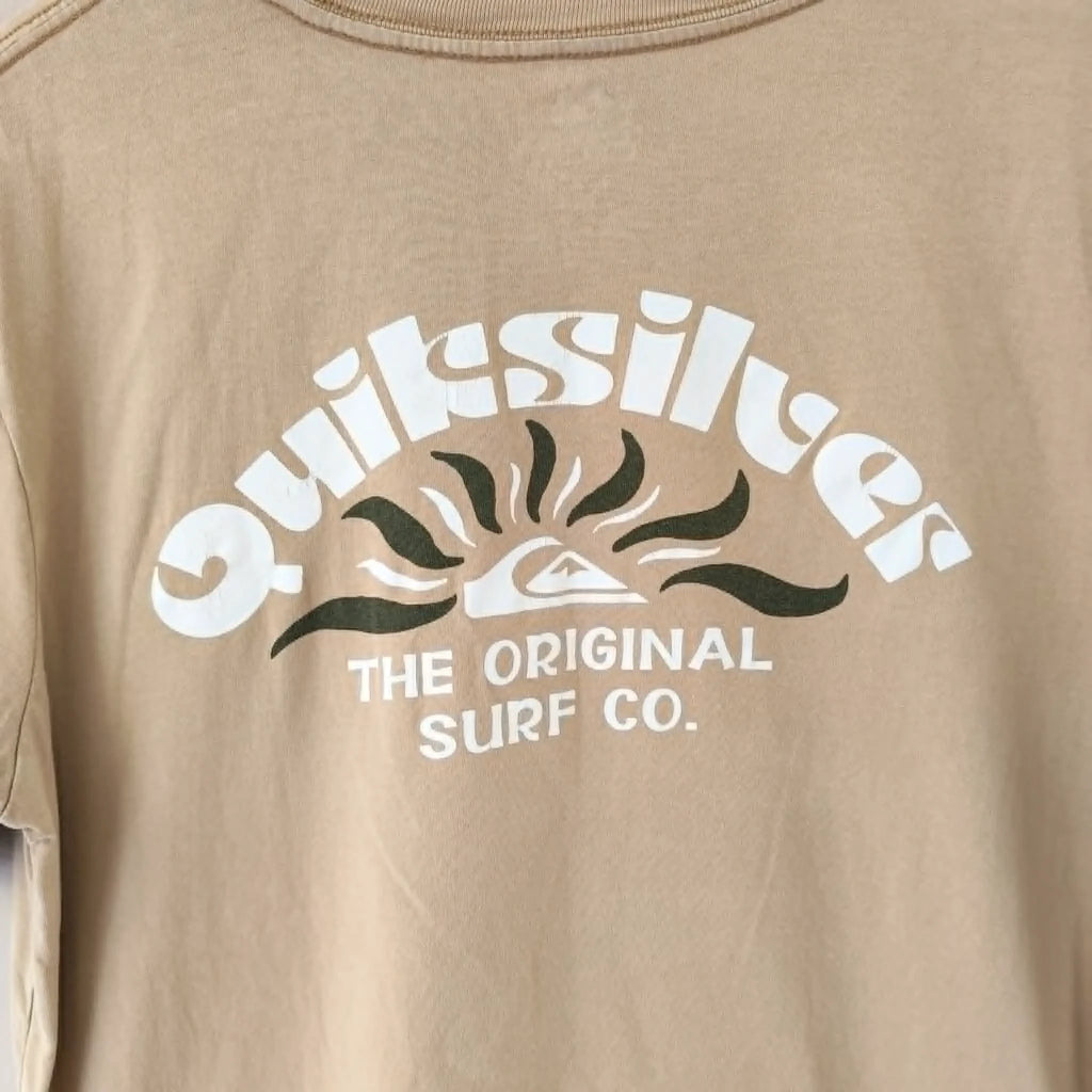 Beige Motif T-Shirt - Quicksilver