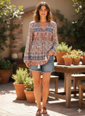 Brown Boho Top - Mutig